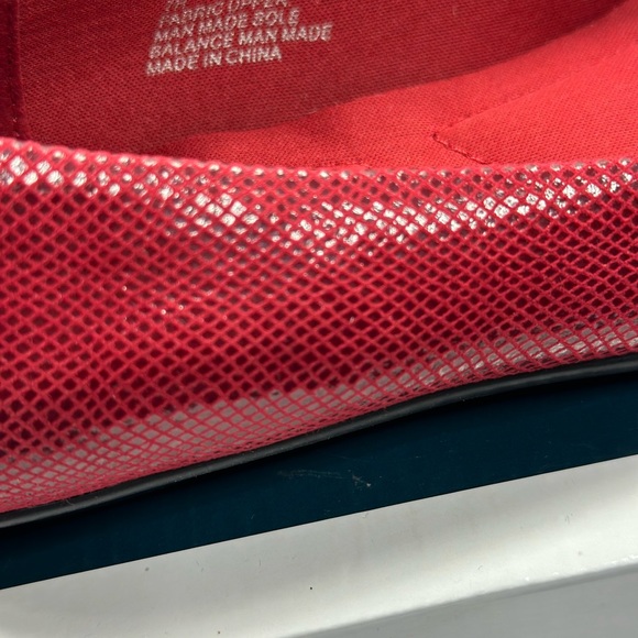 Sold-Karen Scott Flats Dark Red Leather Satin Bow Sz 7.5 - Picture 3 of 10